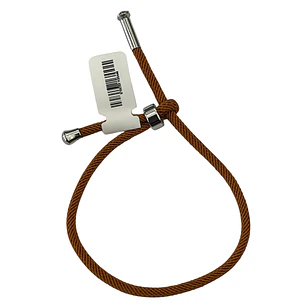 PULSERA CORD SILVER CARAMEL