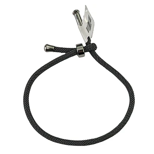 PULSERA CORD SILVER PEARL GRAY