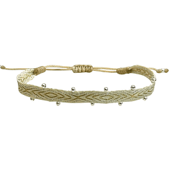 PULSERA SILK LIGHT GRAY GOLD P925