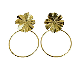 AROS POPPY IN HOOP GOLD