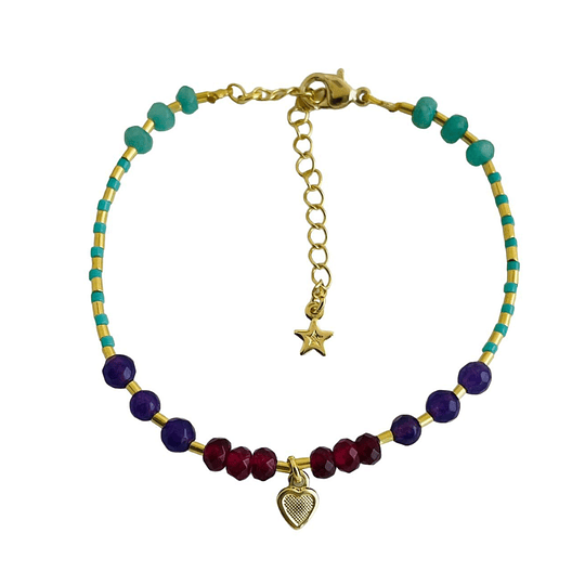 PULSERA GRETEL GOLD GARNET