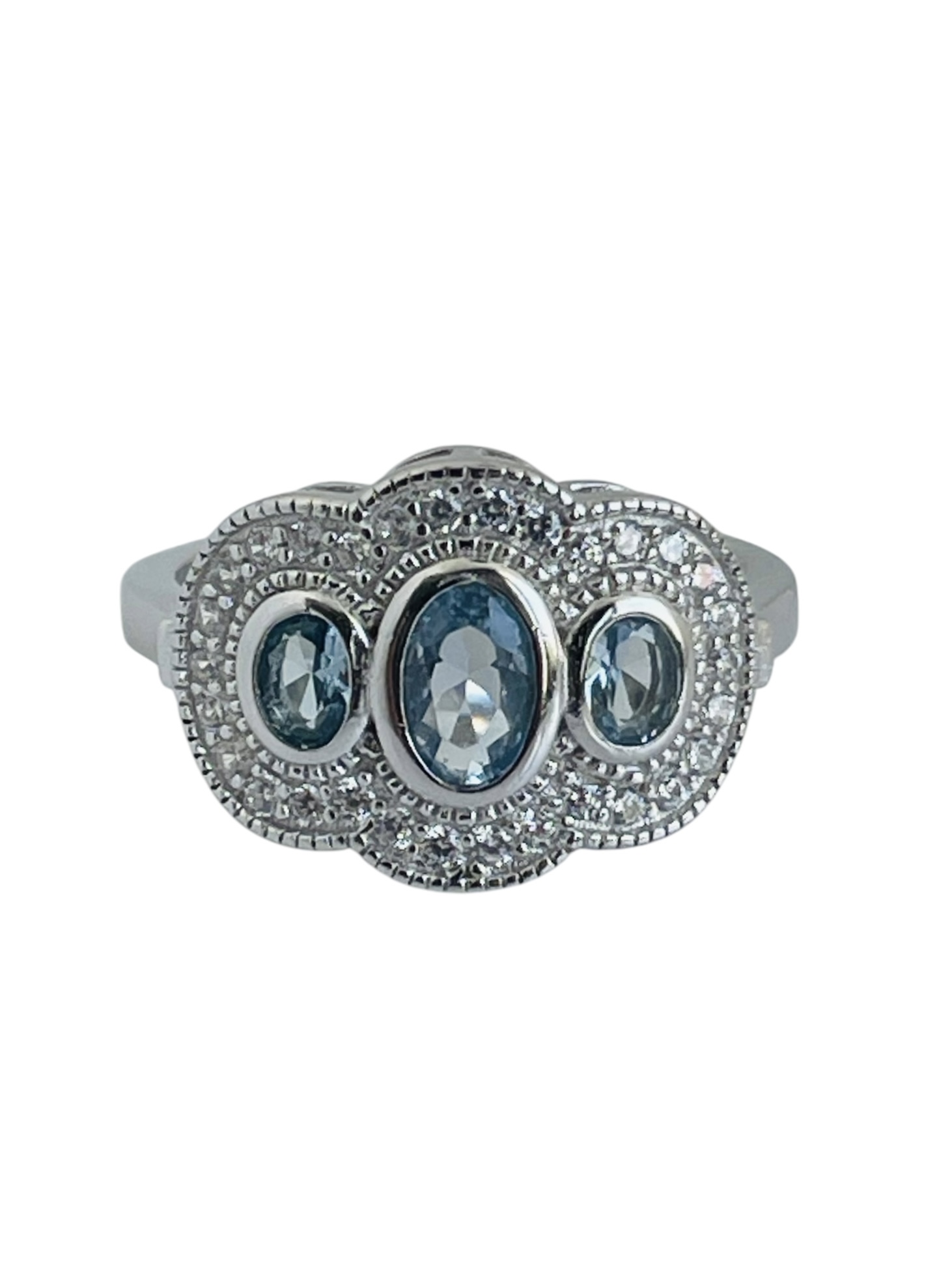 ANILLO VINTAGE ALICIA BLUE NEW
