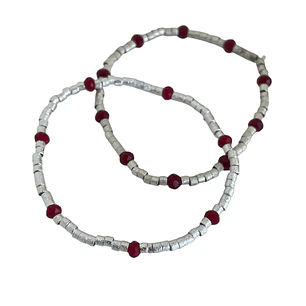 PULSERA CHLOE SILVER RED