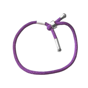 PULSERA CORD SILVER VIOLET