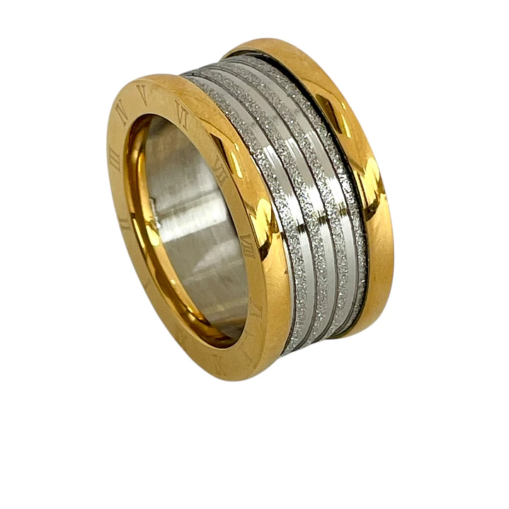ANILLO MIAMI ROMAN CLOCK STEEL 1
