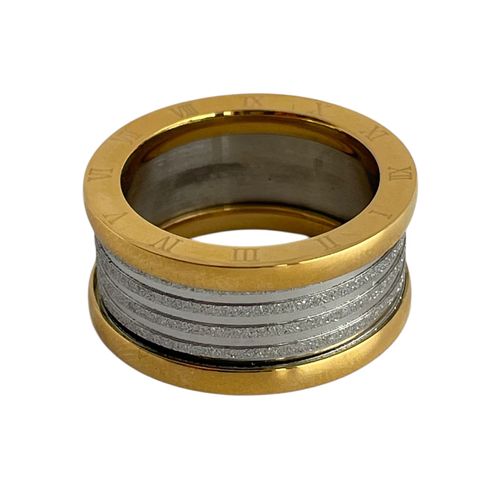 ANILLO MIAMI ROMAN CLOCK STEEL 2