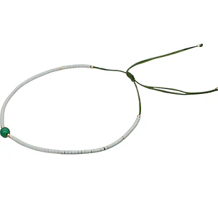 PULSERA DIXY GEMS GOLD BEIGE GREEN