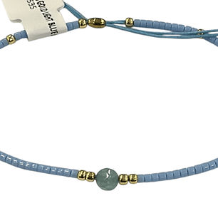PULSERA DIXY GEMS GOLD AQUA