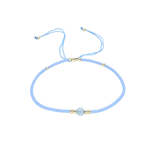 PULSERA DIXY GEMS GOLD AQUA