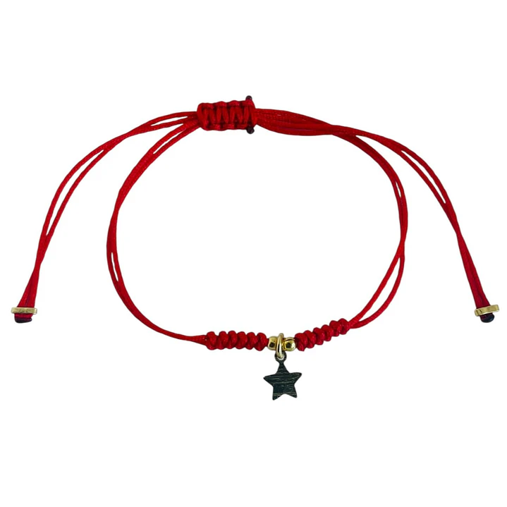 PULSERA THREAD RED GOLD STAR 1