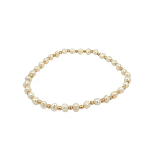 PULSERA GOLD FILLED IDAHO WATER PEARL