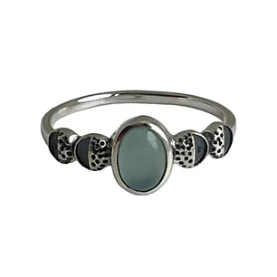 ANILLO MOON PHASE P925 CALCEDONIA