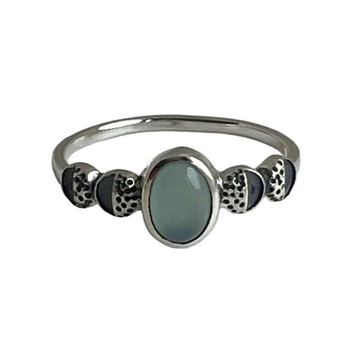 ANILLO MOON PHASE P925 CALCEDONIA 1