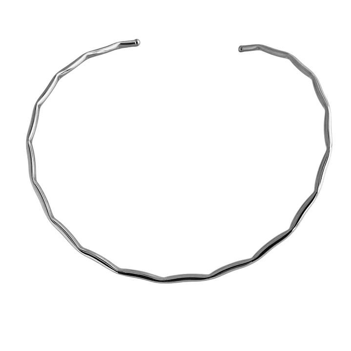 COLLAR TIARA CLOUDY SILVER 1