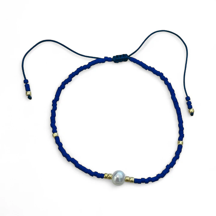 PULSERA DELICA PEARL GOLD BLUE 1