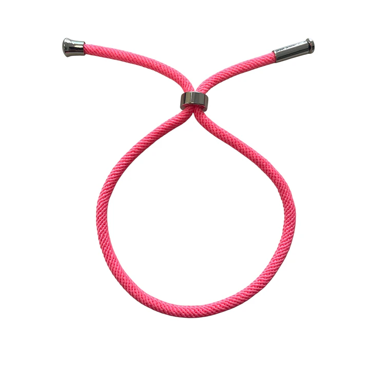 PULSERA CORD SILVER FUCSIA 1