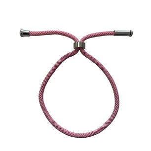 PULSERA CORD SILVER BUBBLEGUM