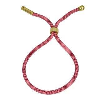 PULSERA CORD GOLD BUBBLEGUM