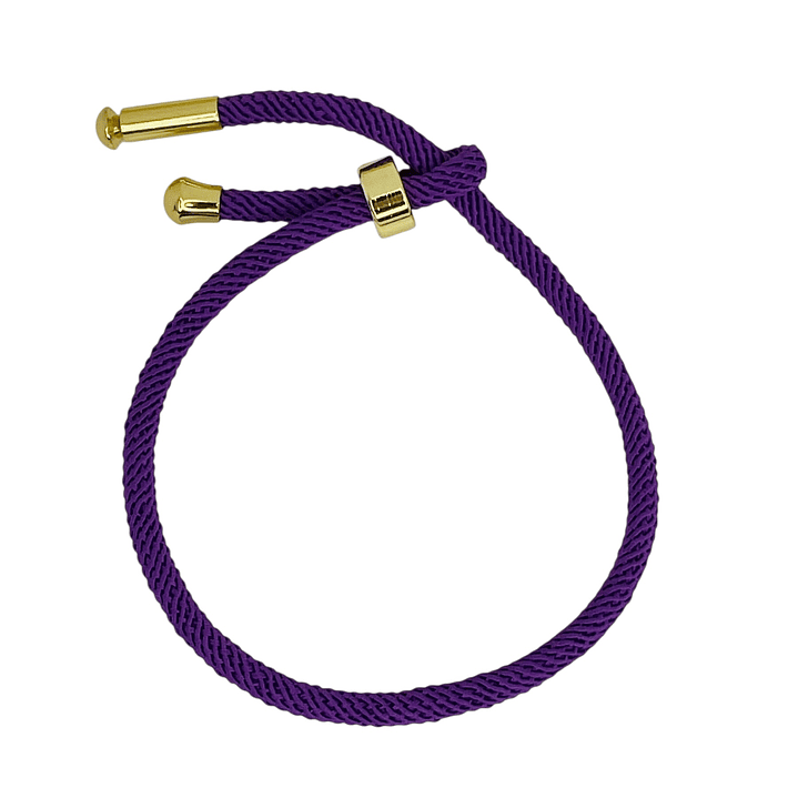 PULSERA CORD GOLD VIOLET 2