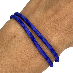 PULSERA CORD SILVER BLUEBERRY