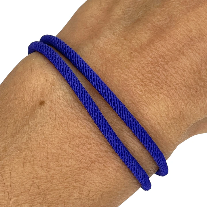 PULSERA CORD SILVER BLUEBERRY 2