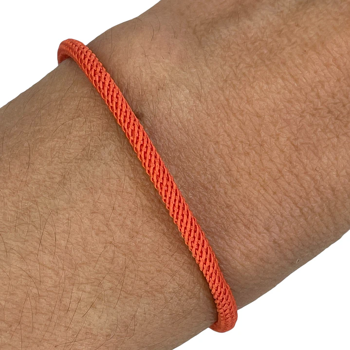 PULSERA CORD SILVER CORAL 3