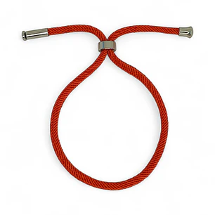 PULSERA CORD SILVER CORAL