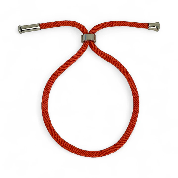 PULSERA CORD SILVER CORAL 1