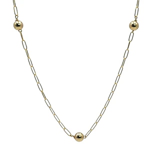 COLLAR GOLD FILLED BALLS CHAIN 45 cm