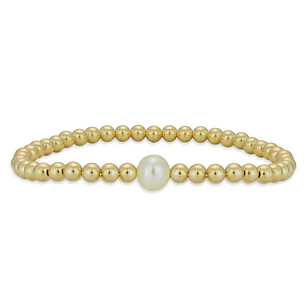 PULSERA GOLD FILLED LUISIANA GIRL PEARL