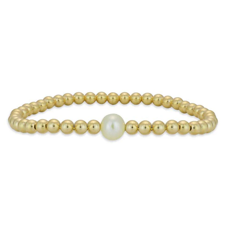 PULSERA GOLD FILLED LUISIANA GIRL PEARL 1