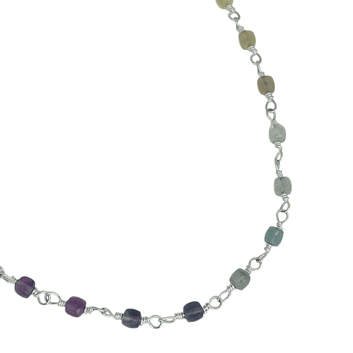 COLLAR CHOKER PETRA FLUORITA SILVER  1