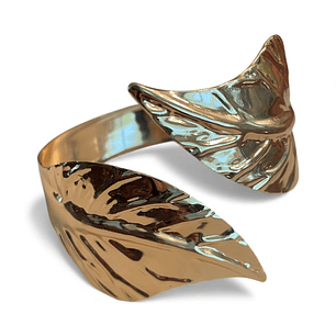 PULSERA ESCLAVA ARM FEATHER GOLD 