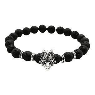 PULSERA NEPAL WOLF SILVER MEN