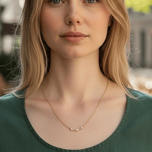 COLLAR TRIPLE DOTS GOLD 