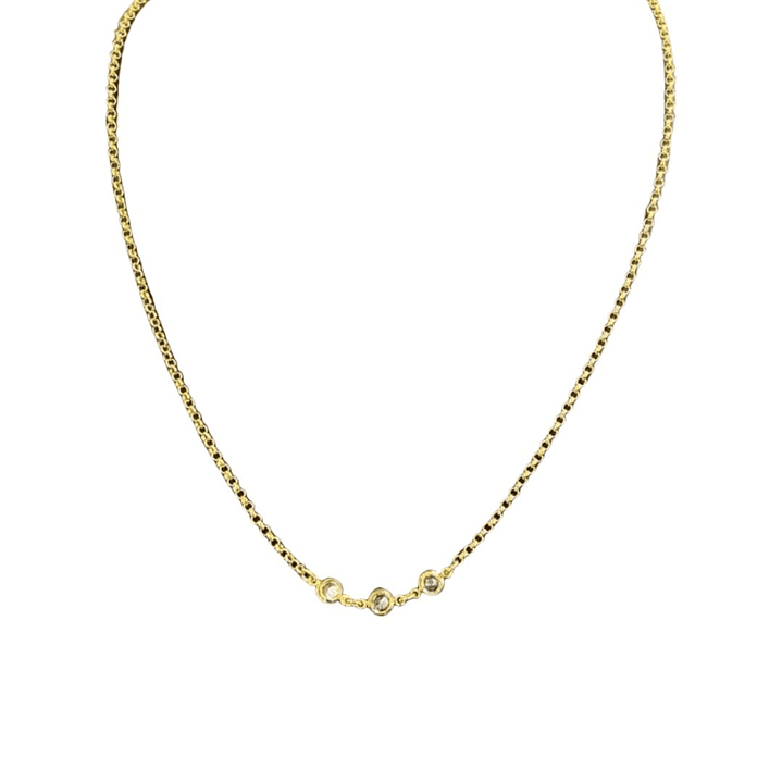 COLLAR TRIPLE DOTS GOLD  1