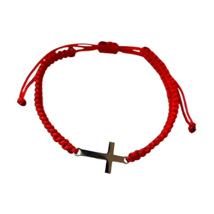 PULSERA MACRAME RED CROSS 1