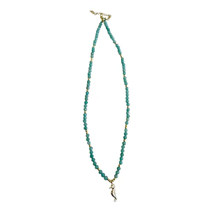 COLLAR COASTAL JADE SEA HORSE GOLD 45 cm