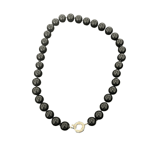 COLLAR ONIX BLACK 45 cm