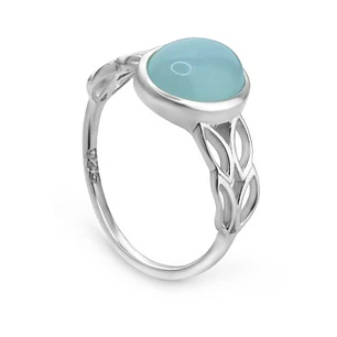ANILLO BOHO LEAVES P925 CALCEDONIA