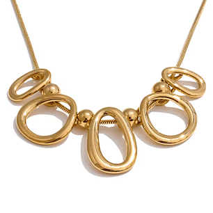 COLLAR YIP OVAL GOLD 40 CM