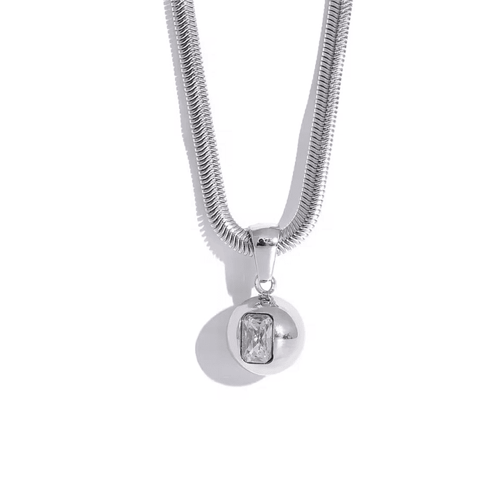 COLLAR TEAR LOVE SILVER 45 cm 1