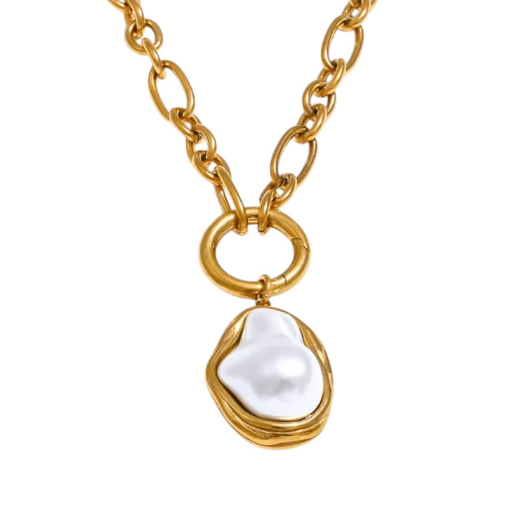 COLLAR YIP GHOST PEARL GOLD 45 cm 1