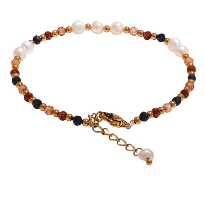 PULSERA YIP 7 PEARLS TOURMALINE GOLD U 1