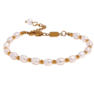 PULSERA YIP RIVER PEARLS GOLD 
