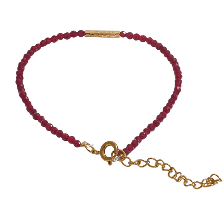 PULSERA YIP RED CRYSTALS GOLD U 1