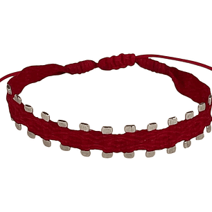PULSERA SILK RED IN RED SQUARE 