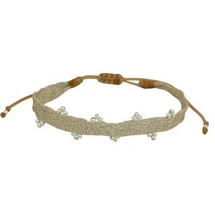 PULSERA SILK CREAM TRIO BALLS 