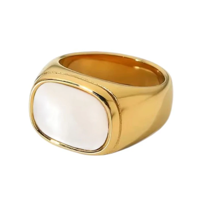 ANILLO YIP OVAL PEARL SHELL GOLD 1