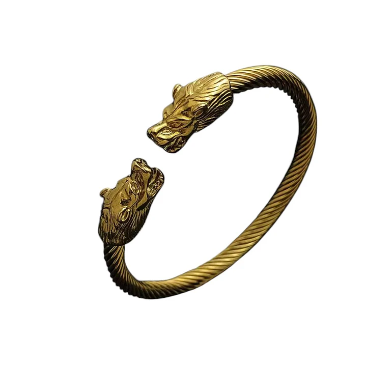 PULSERA ESCLAVA SPIRAL WOLF GOLD 1